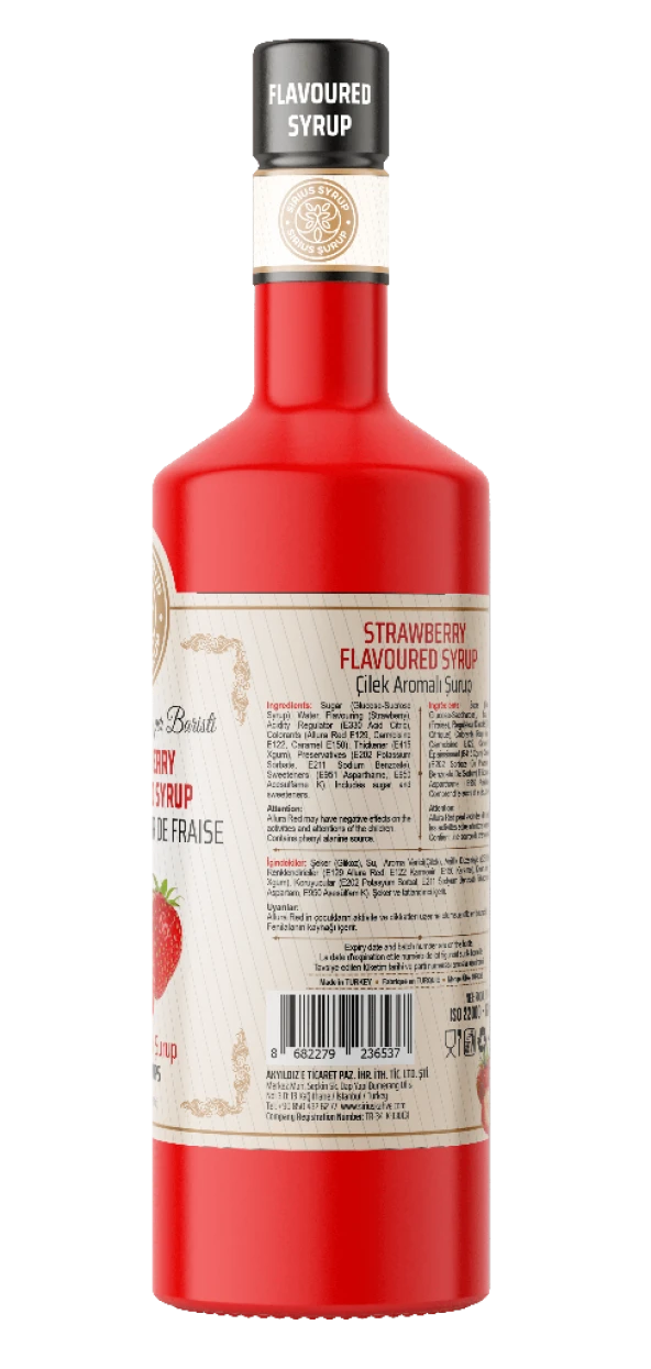 Sirius Premium Çilek, Fındık, Nane Aromalı Şurup 3'lü Set (3x700 ml) - 2