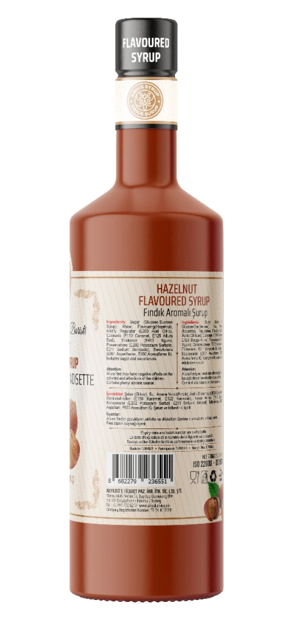 Sirius Premium Çilek, Fındık, Nane Aromalı Şurup 3'lü Set (3x700 ml) - 3