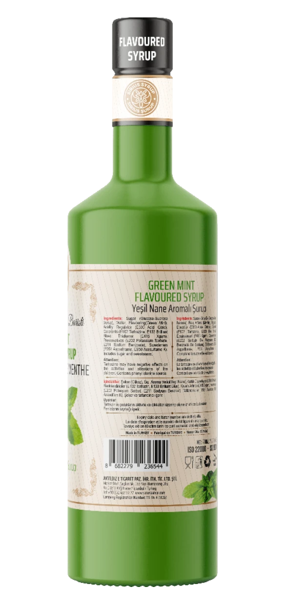 Sirius Premium Çilek, Fındık, Nane Aromalı Şurup 3'lü Set (3x700 ml) - 4