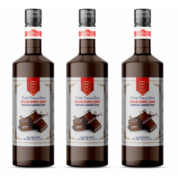 Nish Çikolata Aromalı Şurup 3 x 700 ml