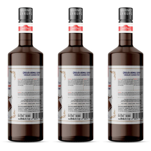 Nish Çikolata Aromalı Şurup 3 x 700 ml - 2