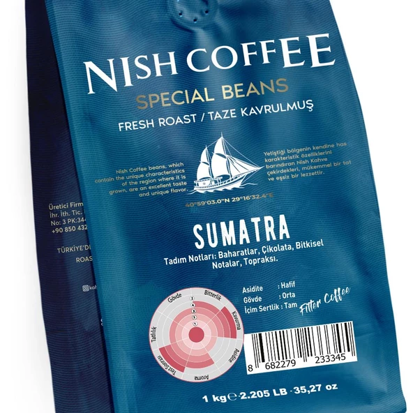 Nish Filtre Kahve Sumatra 1 Kg - 4