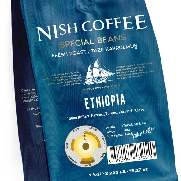 Nish Filtre Kahve Ethiopia 1 Kg - 5