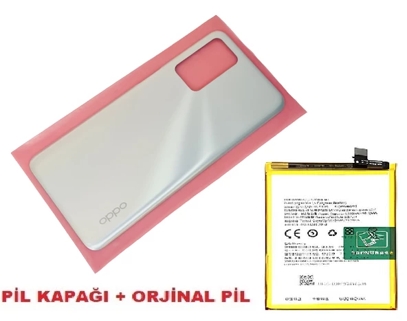 Tkgz Oppo A16 Arka Pil Batarya Kapağı + PİL (CAM) BEYAZ ürün görseli 1