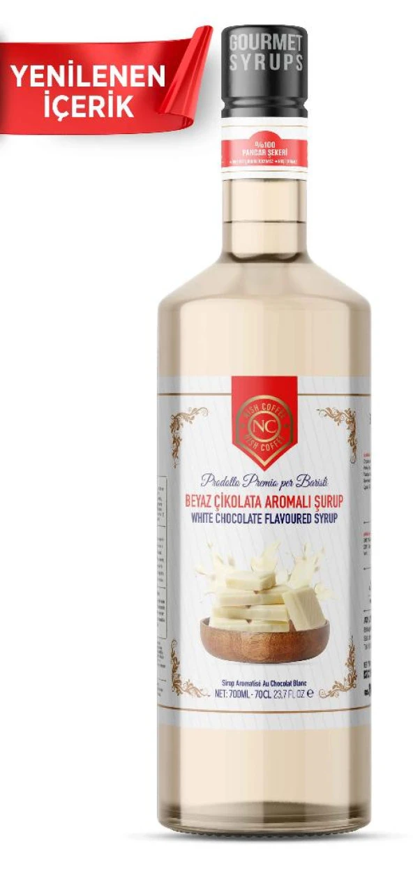 Nish Beyaz Çikolata Aromalı Şurup 700 ml - 2