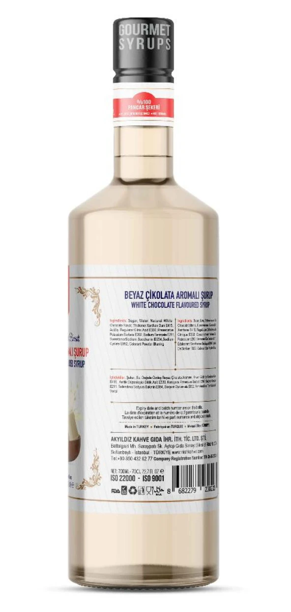 Nish Beyaz Çikolata Aromalı Şurup 700 ml - 3