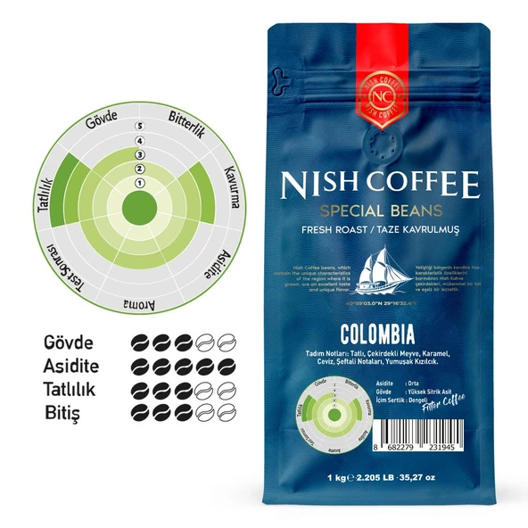 Nish Filtre Kahve Colombia 1 Kg