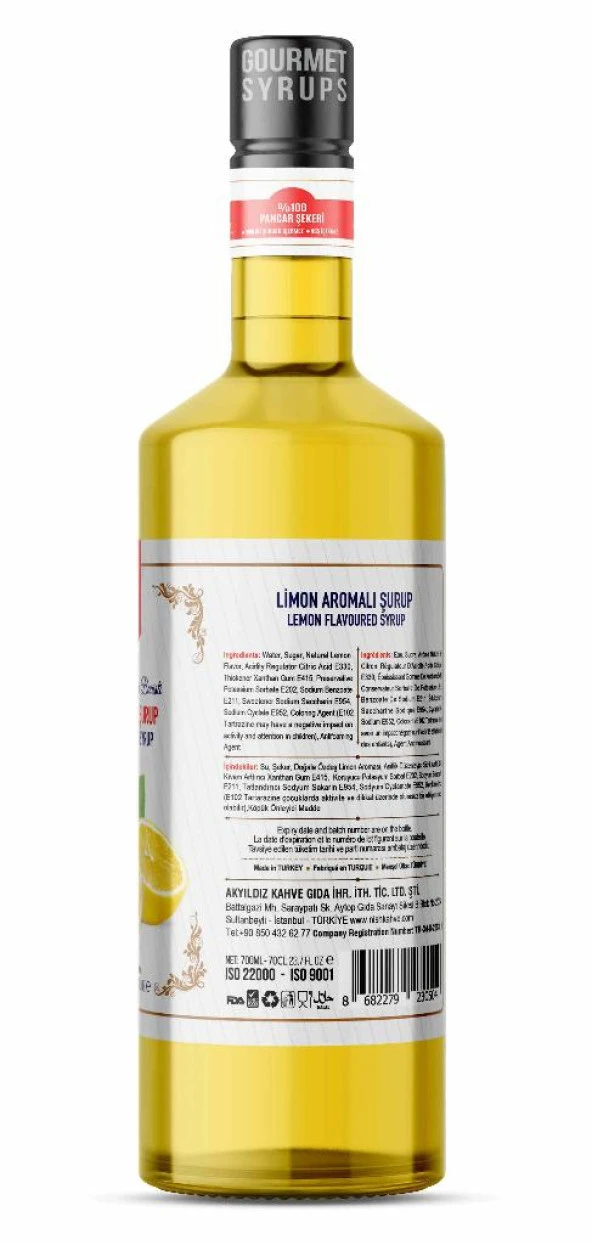 Nish Limon Aromalı Şurup 700 ml - 2