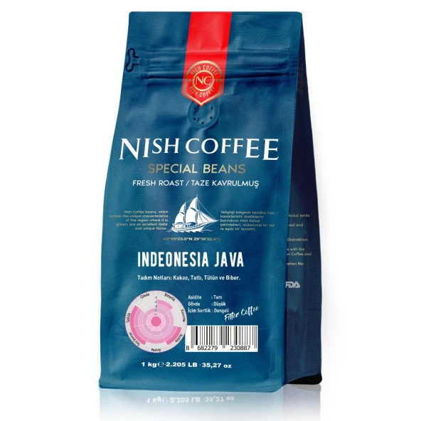 Nish Filtre Kahve Endonezya Java 1000 gr