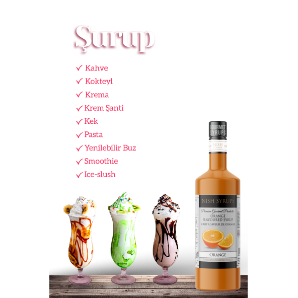 Nish Portakal Aromalı  Şurup 700 ML - 3