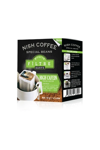 Nish Pratik Filtre Kahve Kolombiya - Guatemala - Kenya - Yüksek Kafein 4lü - Resim 2