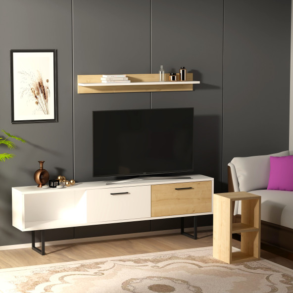 ENNA TV ÜNİTESİ BEYAZ SAFİRMEŞE - 5