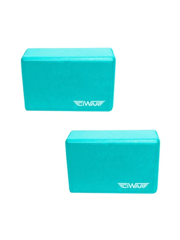 Ciwaa Çiftli Yoga Blok - 2 Adet Yoga Block - Eva Yoga Bloğu Seti Turkuaz - 2
