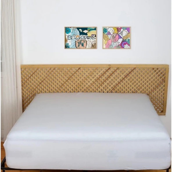 Çift Kişilik %100 Pamuklu Lastikli Çarşaf - 2