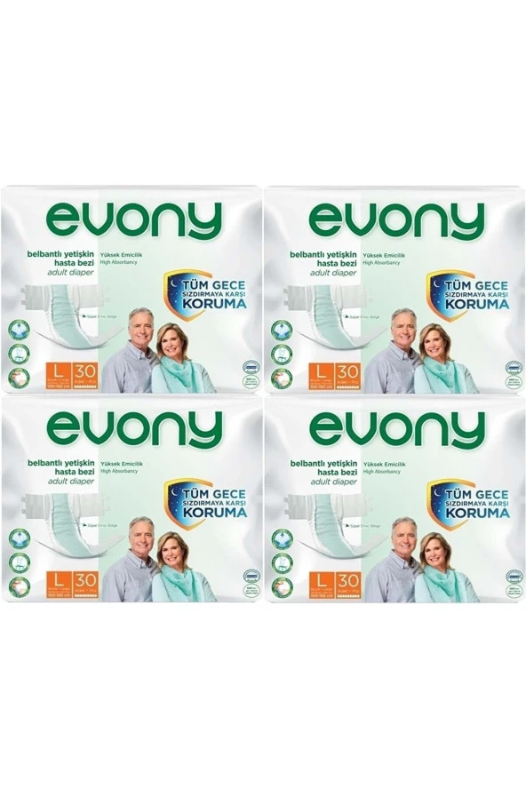 Hasta Bezi Yetişkin Bel Bantlı L-büyük Boy 120 Adet (4pk*30)