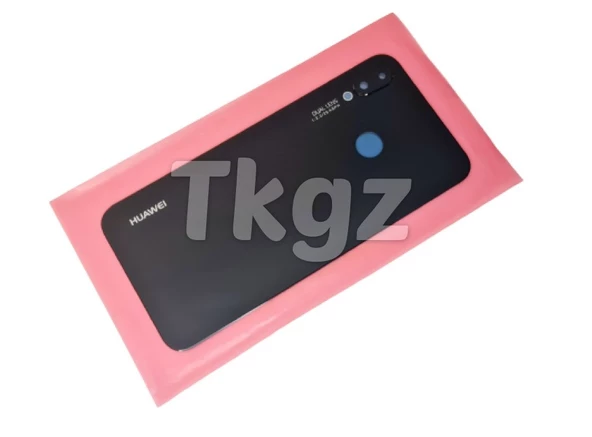 Tkgz Huawei Uyumlu P20 Lite Arka Pil batarya Kapağı (CAM KAMERA LENSİ) SİYAH
