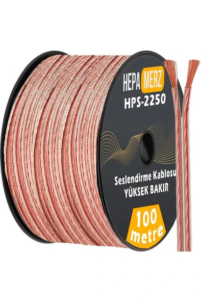 Hepa Merz HPS-2250 Bakır Ses Hoparlör Kablosu 2x2.5 mm 100 Mt. ürün görseli