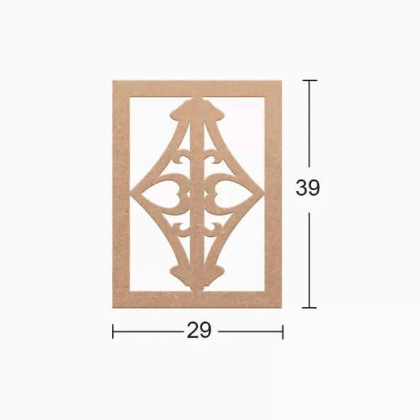 Hobi-Art DS 39 Boyanabilir Ahşap Duvar Süsü
