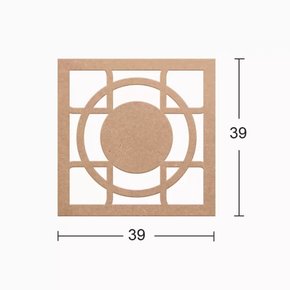 Hobi-Art DS 07 Boyanabilir Dekoratif Ahşap Duvar Süsü