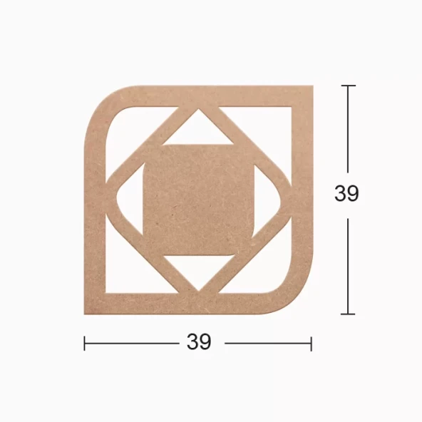 Hobi-Art DS 16 Boyanabilir Dekoratif Ahşap Duvar Süsü