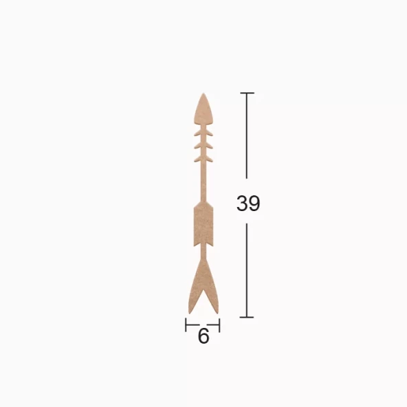 Hobi-Art DS 96 Boyanabilir Ahşap Ok Desenli Duvar Süsü