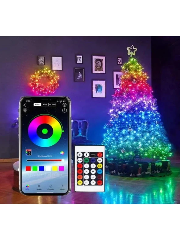 Televizyon Arkası 10 Metre Bluetooth Telefon Kontrollü Smart Şerit Led Sese Duyarlı Kumandalı - 4