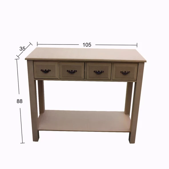 Hobi-Art D 62 Boyanabilir Dört Çekmeceli Vintage Konsol ürün görseli