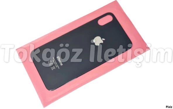 Tkgz İPhone X Arka Pil Batarya Kapağı (CAM) SİYAH - Resim 2