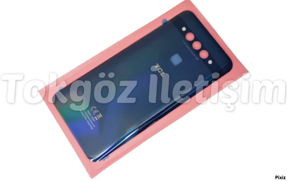 Tkgz Tcl Plex 780H Arka Pil Batarya Kapağı (Cam) MAVİ - Resim 2
