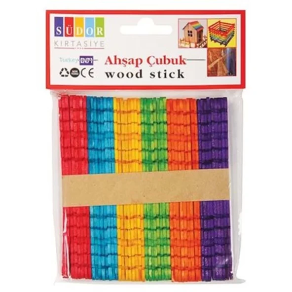 SÜDOR BS73 RENKLİ AHŞAP GEÇMELİ ÇUBUK