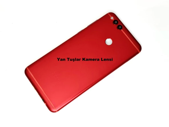 Tkgz Huawei Uyumlu Honor 7X Kasa Arka Pil Batarya Kapağı KIRMIZI ürün görseli 1