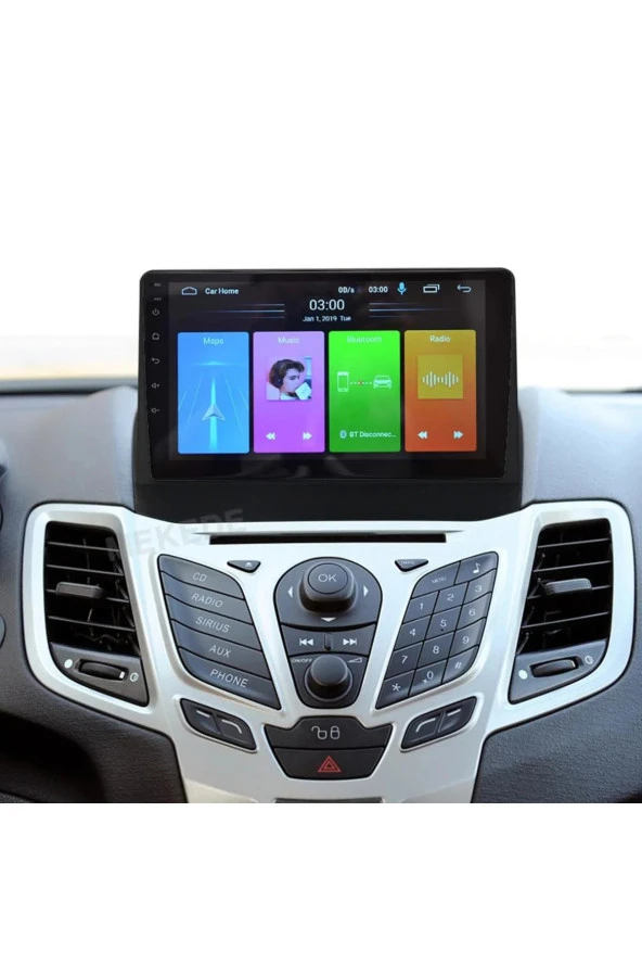 Ford Fiesta Android Multimedya Sistemi (2013-2016) 2 GB Ram 32 GB Hafıza 8 Çekirdek İphone CarPlay Android Auto  Navigatör Premium Series - 2