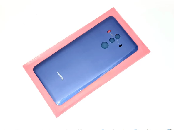 Tkgz Huawei Uyumlu Mate 10 Pro Arka Pil Batarya Kapağı (CAM) MAVİ ürün görseli 1