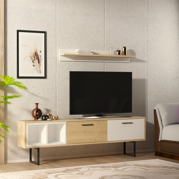 ENNA TV ÜNİTESİ SAFİRMEŞE BEYAZ - 2