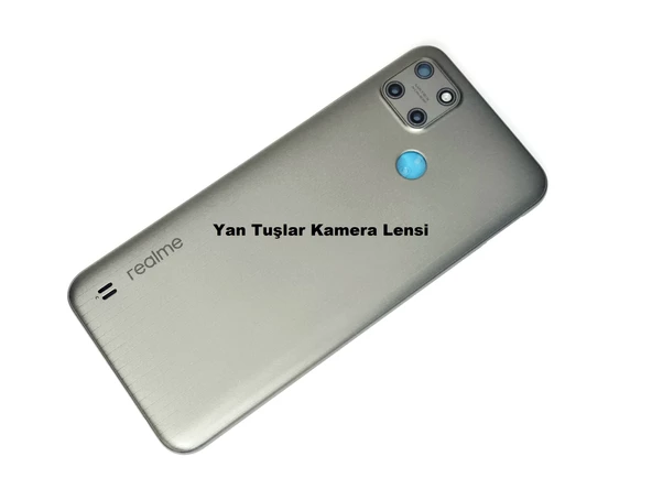 Tkgz Oppo Realme C25Y Kasa Arka Pil Batarya Kapağı FÜME ürün görseli 1