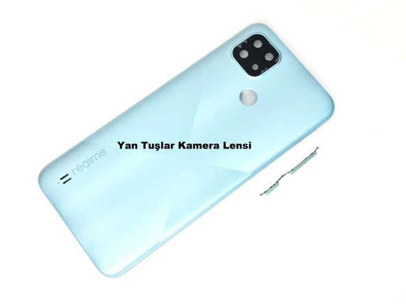 Tkgz Oppo Realme C21 kasa Arka Pil Batarya Kapağı MAVİ ürün görseli 1