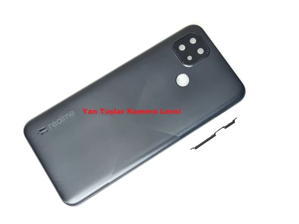 Tkgz Oppo Realme C21 kasa Arka Pil Batarya Kapağı SİYAH ürün görseli 1