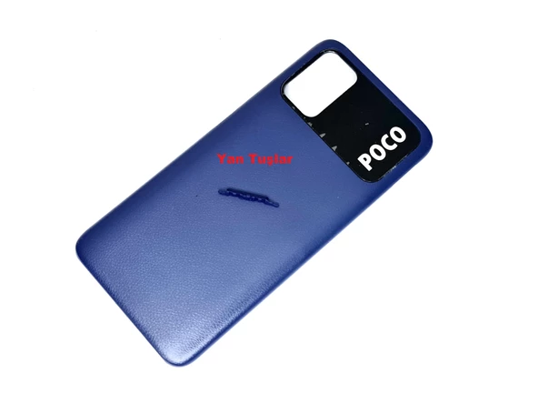 Tkgz Xiaomi POCO M3 Kasa Arka Pil Batarya Kapağı MAVİ