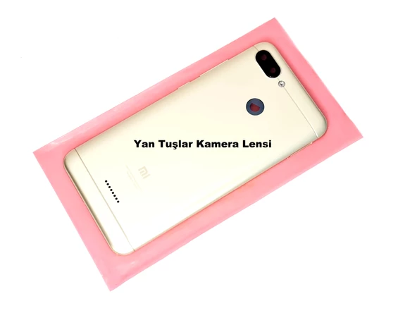 Tkgz Xiaomi Redmi 6 Kasa Arka Pil Batarya Kapağı GOLD