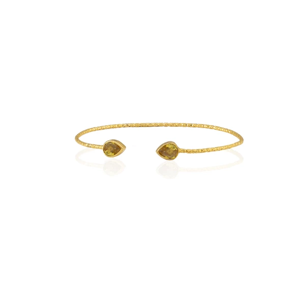 Kadir Jewellery 22 Ayar Altın Kaplama El İşçiliği Zirkon Taşlı Kadın Charm Bileklik - 9