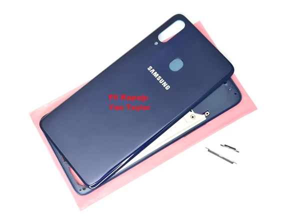 Tkgz Samsung Galaxy A20S Kasa Arka Pil Batarya Kapağı MAVİ ürün görseli 1