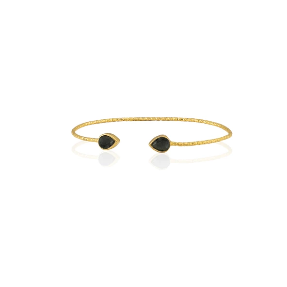 Kadir Jewellery 22 Ayar Altın Kaplama El İşçiliği Zirkon Taşlı Kadın Charm Bileklik - 8