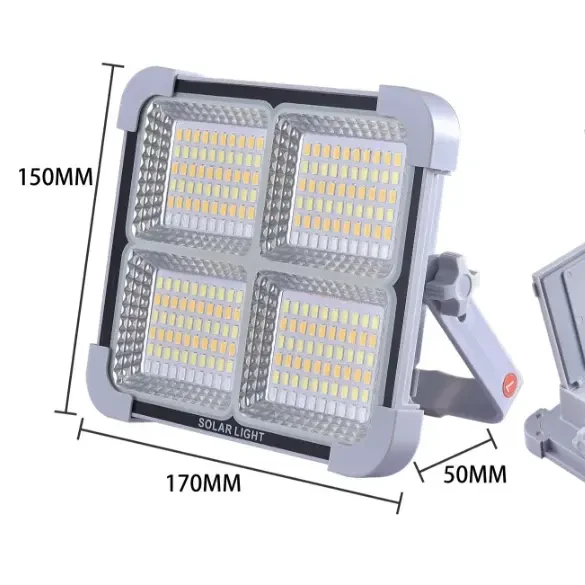 Portatif Solar LED Projektör Cata 200W Güneş Enerjili Seyyar LED Işık Taşınabilir Sokak Aydınlatması IP44 - 8