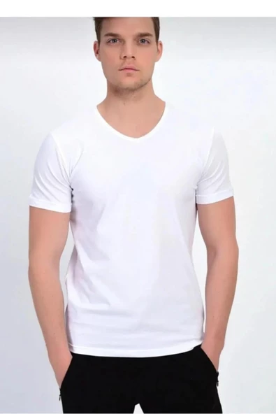 Dynamo Erkek V Yaka T-shirt 339 - Resim 4