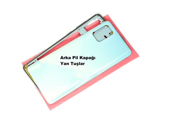 Tkgz Samsung Galaxy (SM-A715) A71 KASA Arka Pil Batarya Kapağı Mavi ürün görseli 1