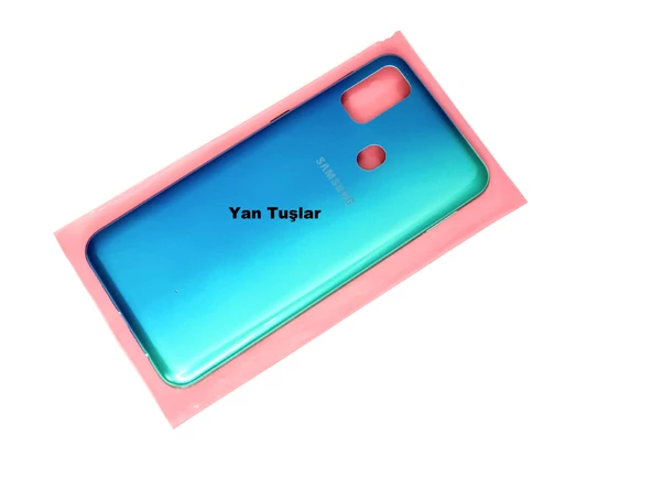 Tkgz Samsung Galaxy M30S KASA Arka Pil Batarya Kapağı Mavi