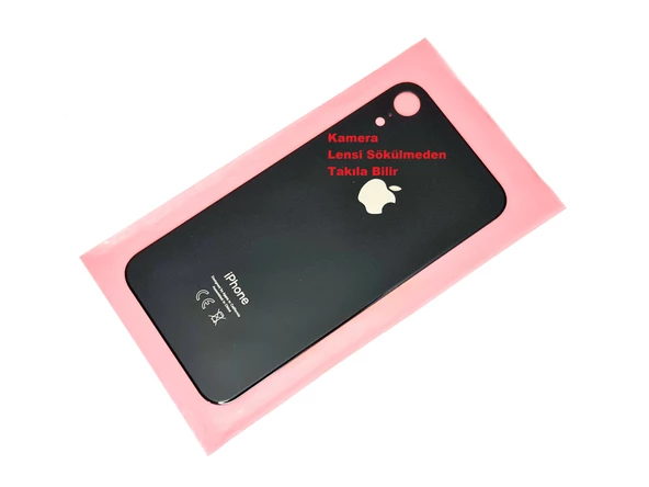 Tkgz İPhone XR Arka Pil Batarya Kapağı (CAM) Siyah ürün görseli 1