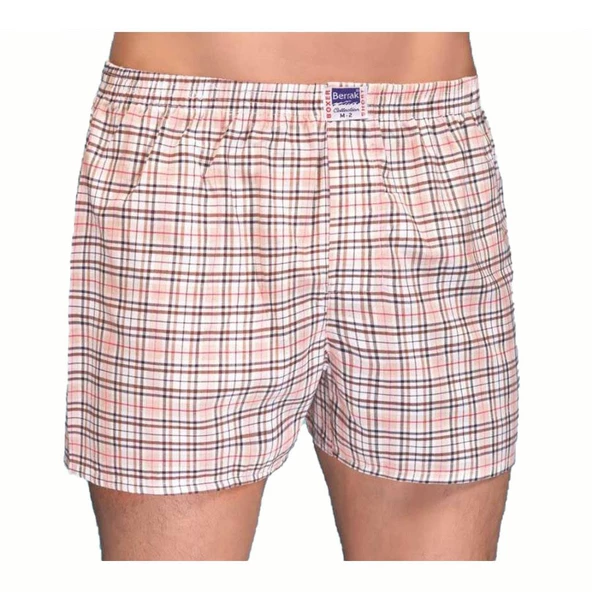 5 li Paket Berrak Erkek Desenli Poplin Boxer Karışık Renk 1052