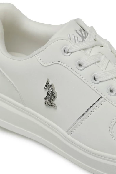 U.S. Polo Assn. ALKA 4 FX 101532314 Kadın Sneaker Ayakkabı Beyaz 36-40 - Resim 7