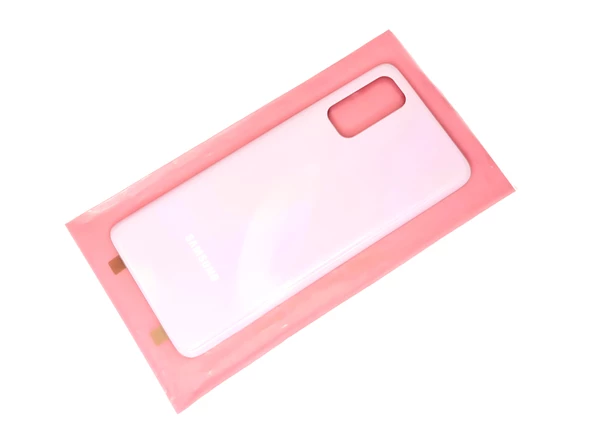 Tkgz Samsung Galaxy S20 Arka Pil Batarya Kapağı (CAM) PEMBE